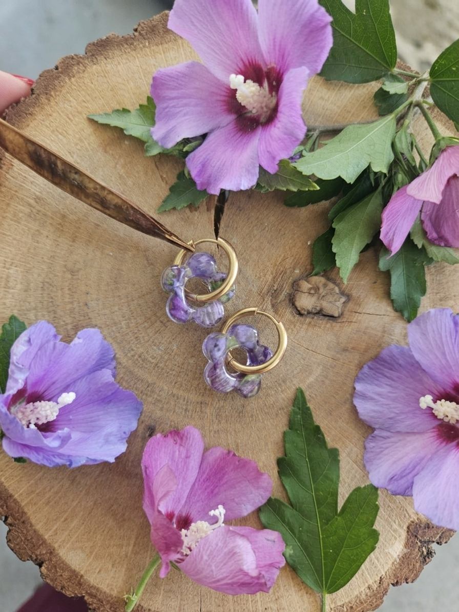Pampille Fleurie Hibiscus Syriacus — Modèle Unique