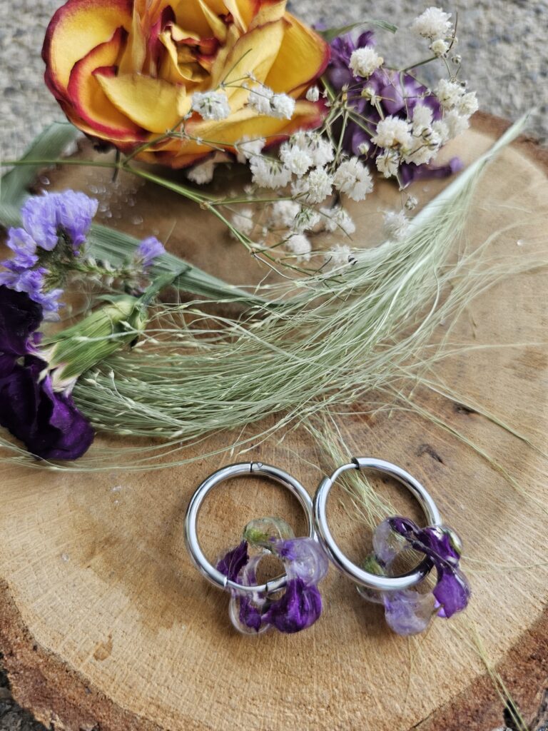 Pampille Fleurie Chrysanthème et Limonium — Modèle Unique